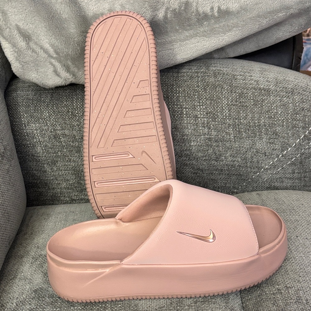 Nike Women's Blush Pink Platform Slide Sandals - Picture 5 of 7